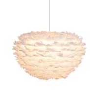 european creative pendant lamp e27 goose feather hanging elegant unique for bedroom living dining room bedside droplight