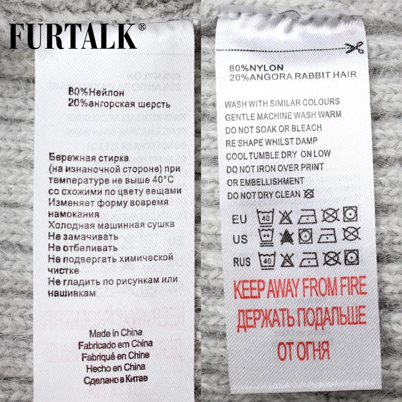 FURTALK зимняя женская шапка детская Ангорского Кролика мехом Шерстяная Шапка бини