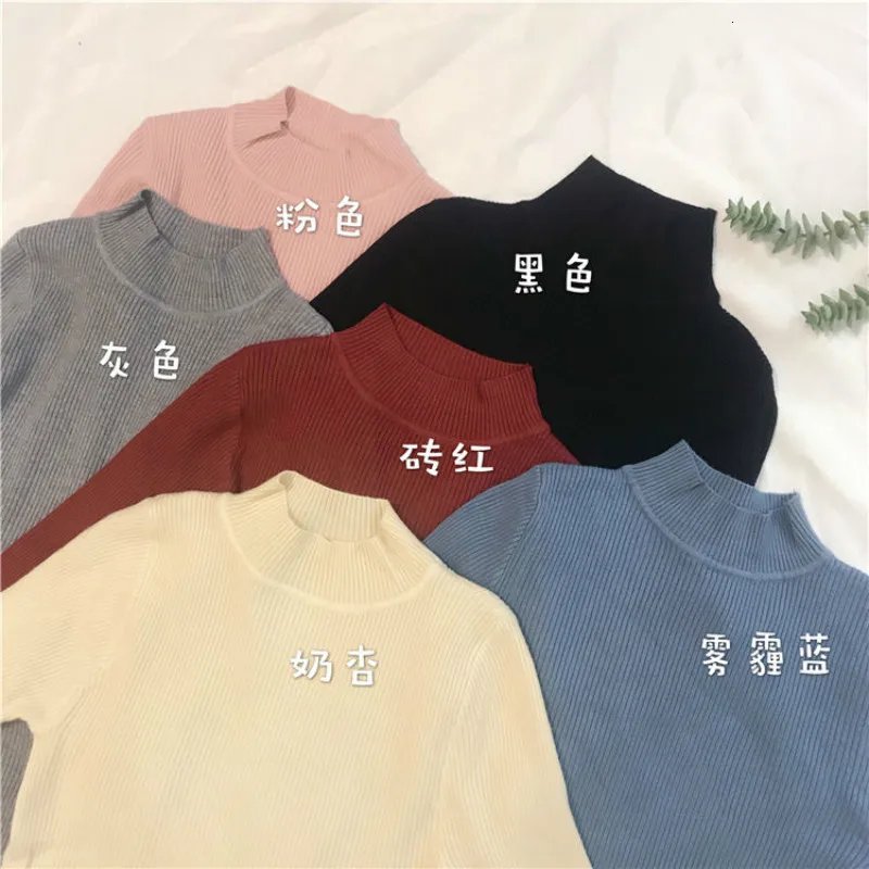 Autumn Winter Big Size 3XL Warm Sweater Women Knitted Ribbed Pullover Long Sleeve Turtleneck Slim Jumper Soft Pull Femme | Женская