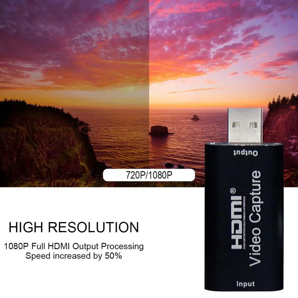 Мини карта видеозахвата 1080p USB 2 0 HDMI видео рекордер Адаптер 30fps Захват диск захват