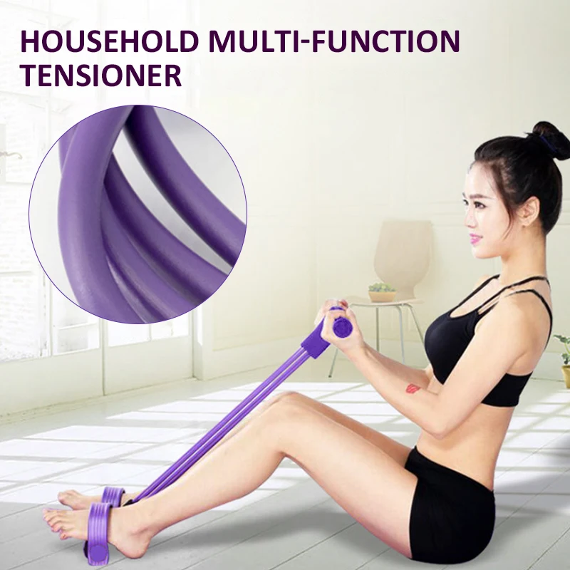 Многофункциональный четырехтрубный съемник для педалей ног эластичный фитнеса