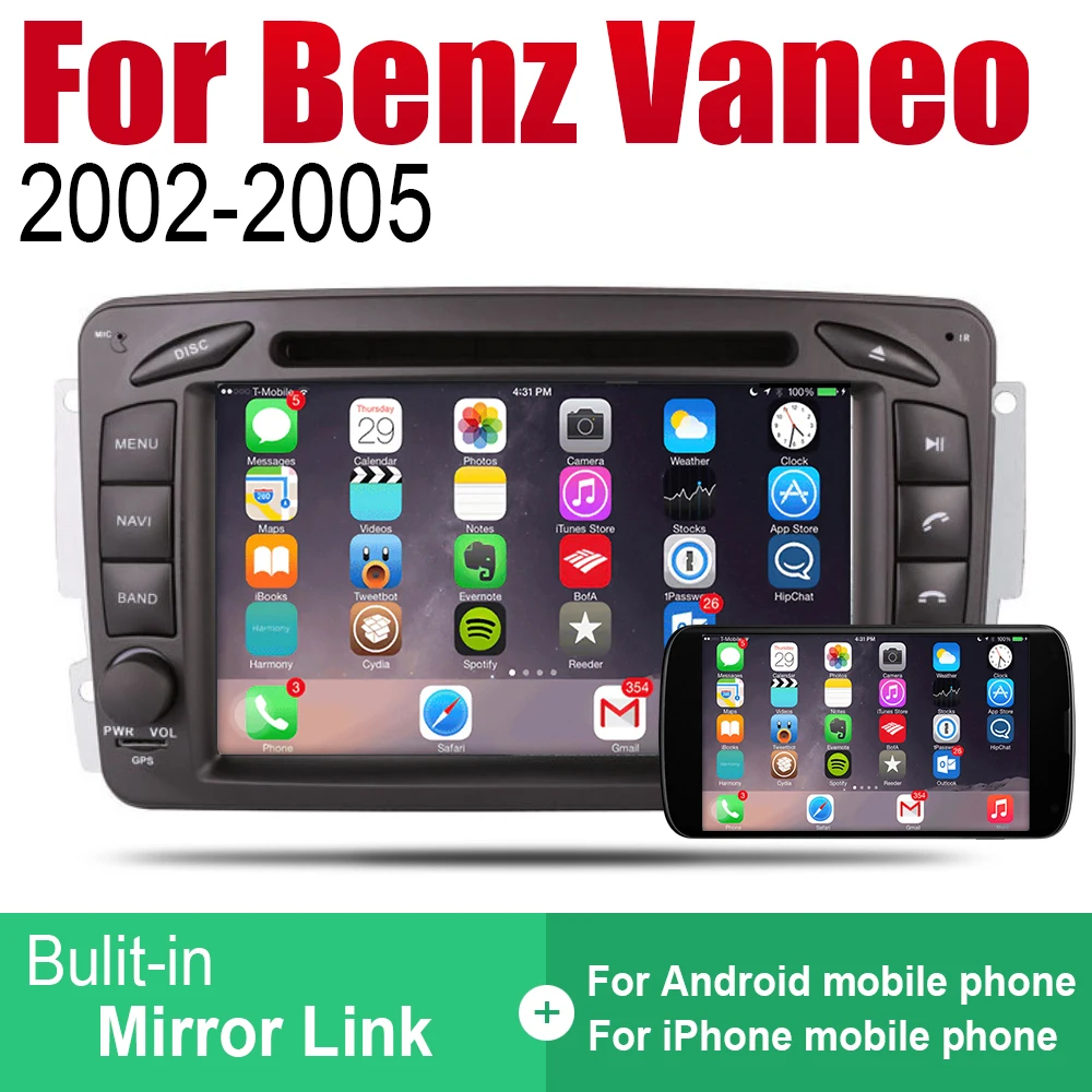 Автомобильный DVD плеер GPS навигация для Mercedes Benz Vaneo 2002 ~ 2005 NTG автомобильная