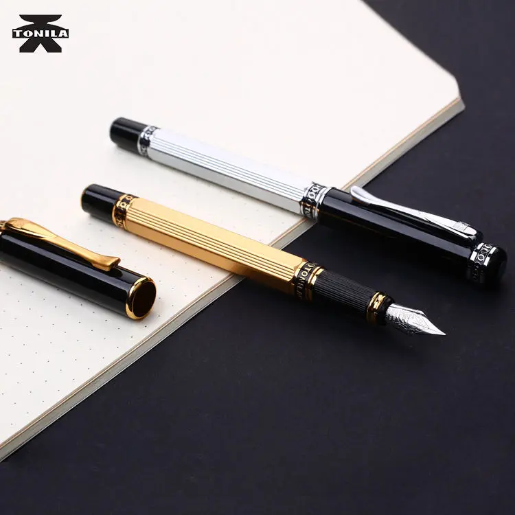 

TONILA Fountain Pen Metal Ink Pen Schmidt F NIb Converter Filler Stationery Office school supplies writing gift