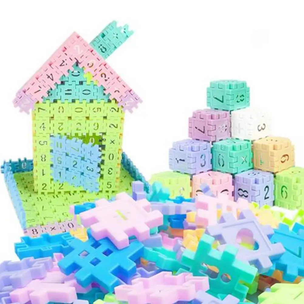 96 шт Строительные блоки Детская Цифровой дом строительные Развивающие игрушки