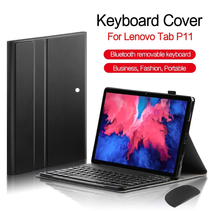 Bluetooth клавиатура чехол для Lenovo Tab P11 TB-J606F Подставка планшета кожаный Xiaoxin Pad 11 с
