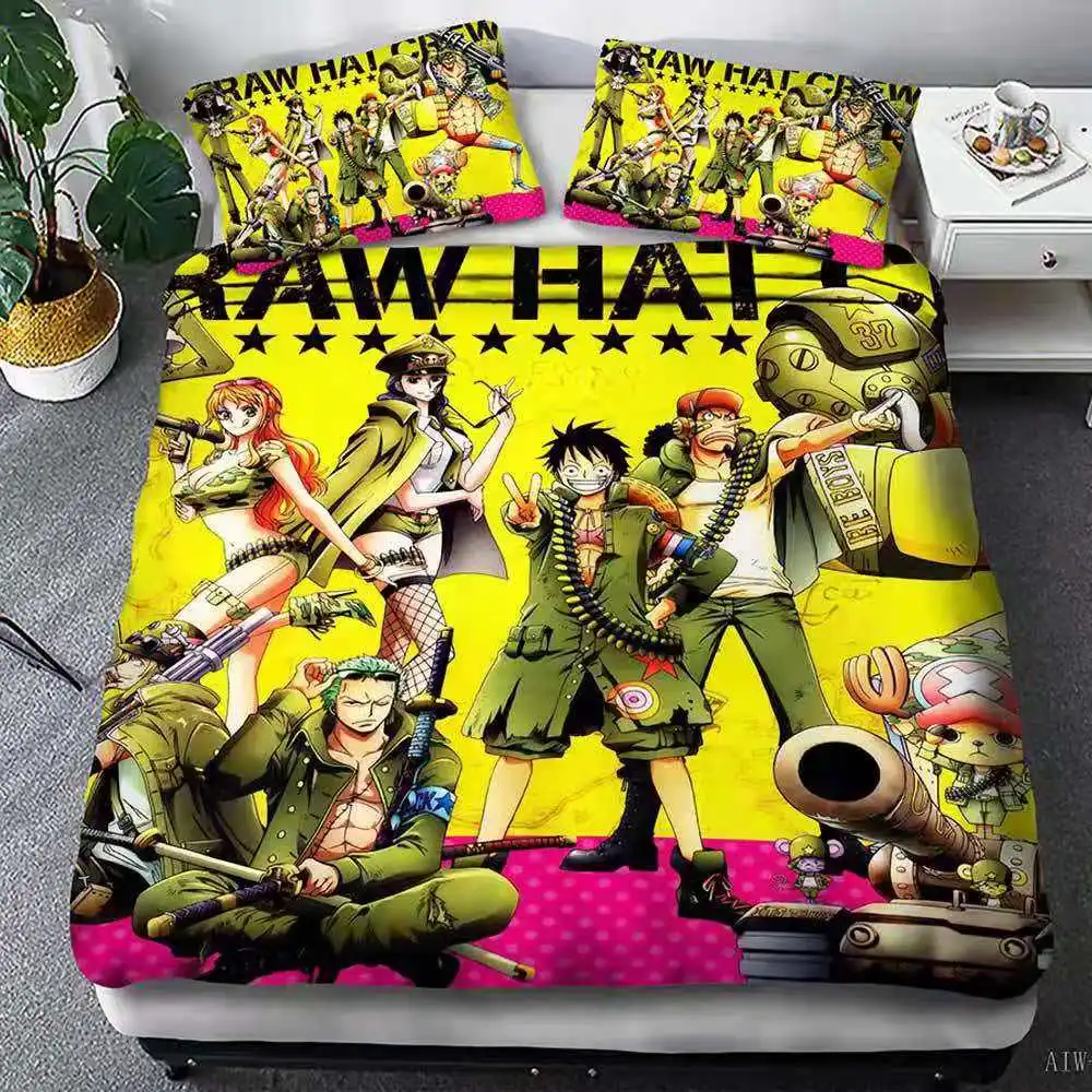 

3D digital printing bedding set One Piece Luffy duvet cover set game quilt cover double size