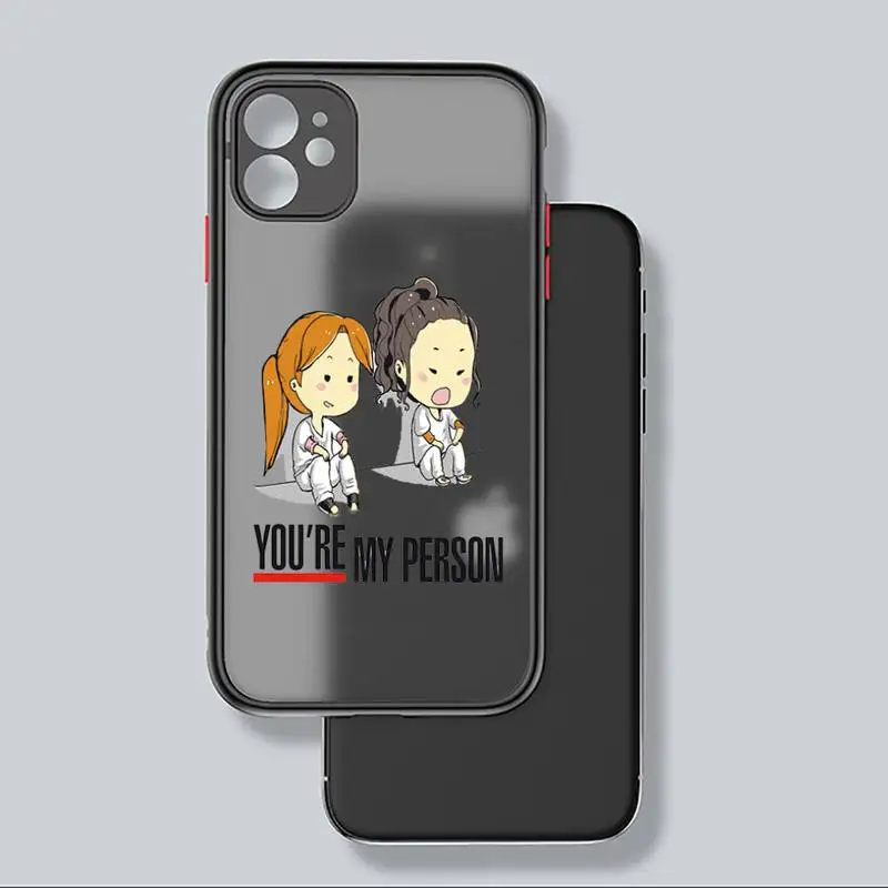 

Greys Anatomy cartoon Doctors Phone Case matte transparent For iphone 7 8 11 12 plus mini x xs xr pro max cover