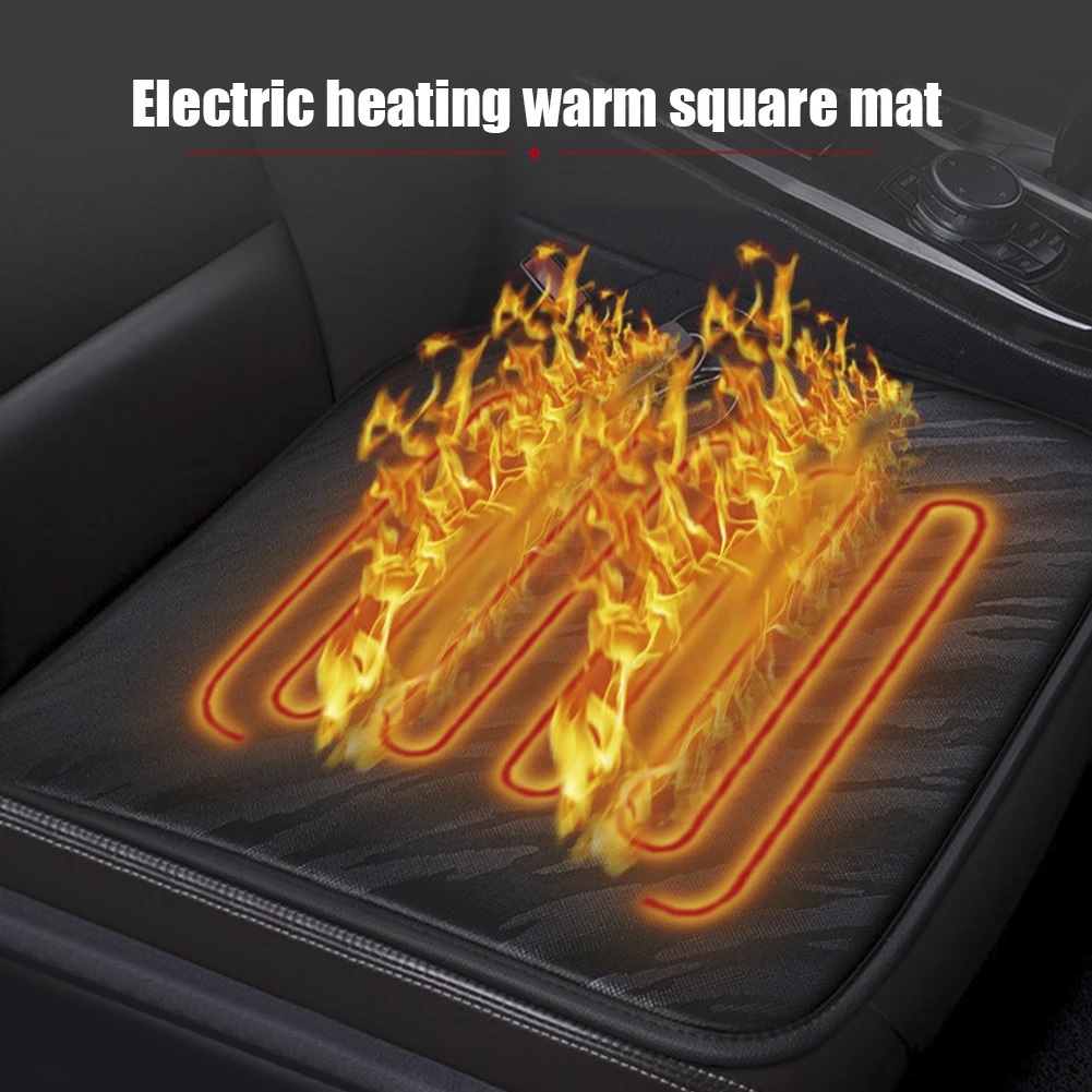 

45x45cm Universal Heated Car Seat Cushion USB Powered Driver Passenger Seat Heating Pad Electric Heating Cushion Winter Warm