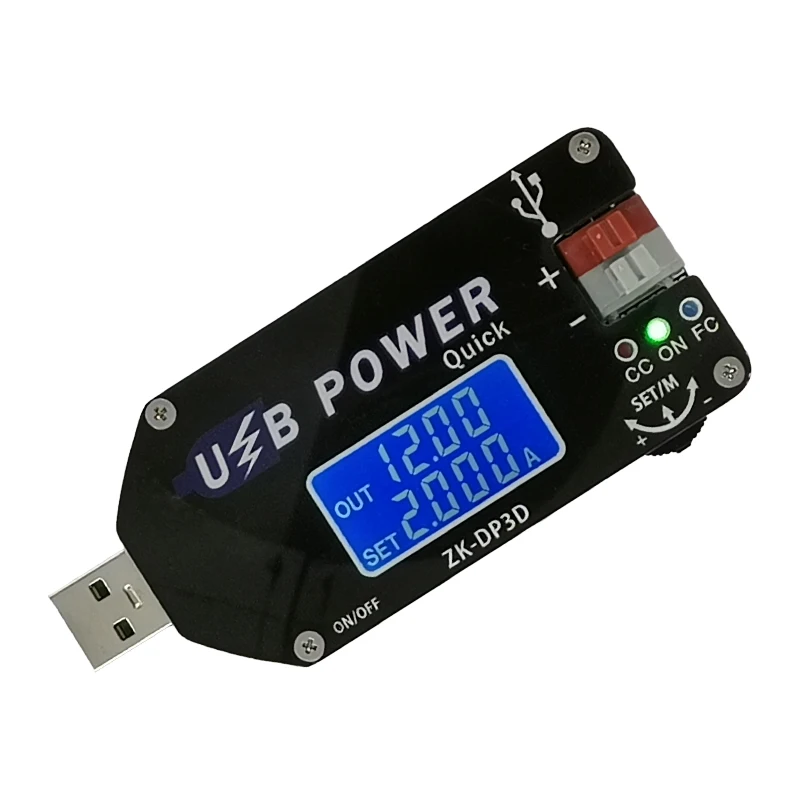 ZK DP3D CNC USB TYEPE C DC Converter CC CV 1 30V 2A 15W модуль питания регулируемый Регулируемый