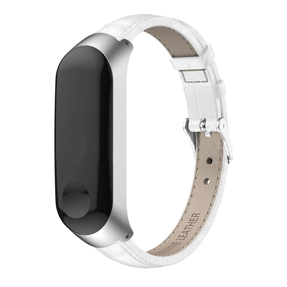 Цветной кожаный ремешок для xiaomi Mi Band 4 3 металлический сменный MiBand | Электроника