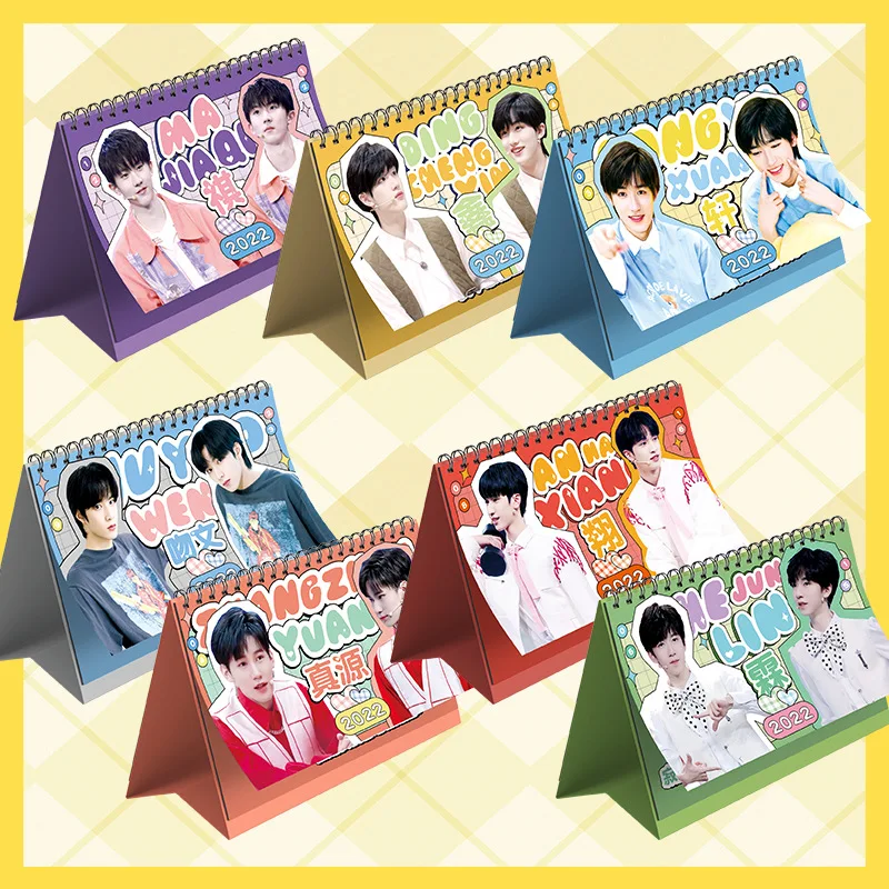 

2022 Teens In Times TNT Desk Calendar Song Yaxuan, Ding Chengxin Figure Calendars Xiao Zhan,Wang Yibo Daily Schedule Planner