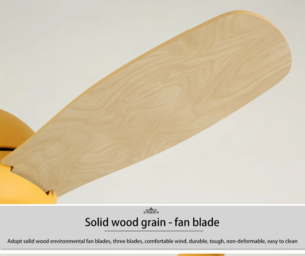 36-дюймовый вентилятор светильник Macaron потолочный лампа с дистанционным