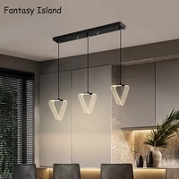 acrylic new nordic led chandelier lamp for home living room dining kitchen bedroom modern black loft hanging lighting