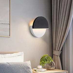 LED Wall Lamp 360 Degree Rotation Adjustable Bedside Lights White Black Creative Wall Lamp Modern Indoor Bedroom Loft Aisle Lamp