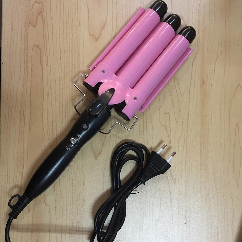 

3 Barrels Big Wave Hair Curling Iron Automatic Perm Splint Ceramic Hair Curler Hair Waver Curlers Rollers Styling Tools ET-76