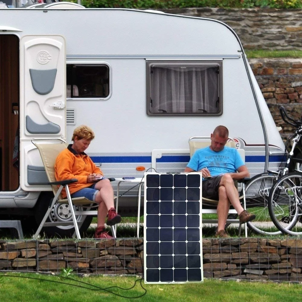 Солнечная панель 100 Вт Гибкий монокристаллический кремний 200 панели 12 в зарядное