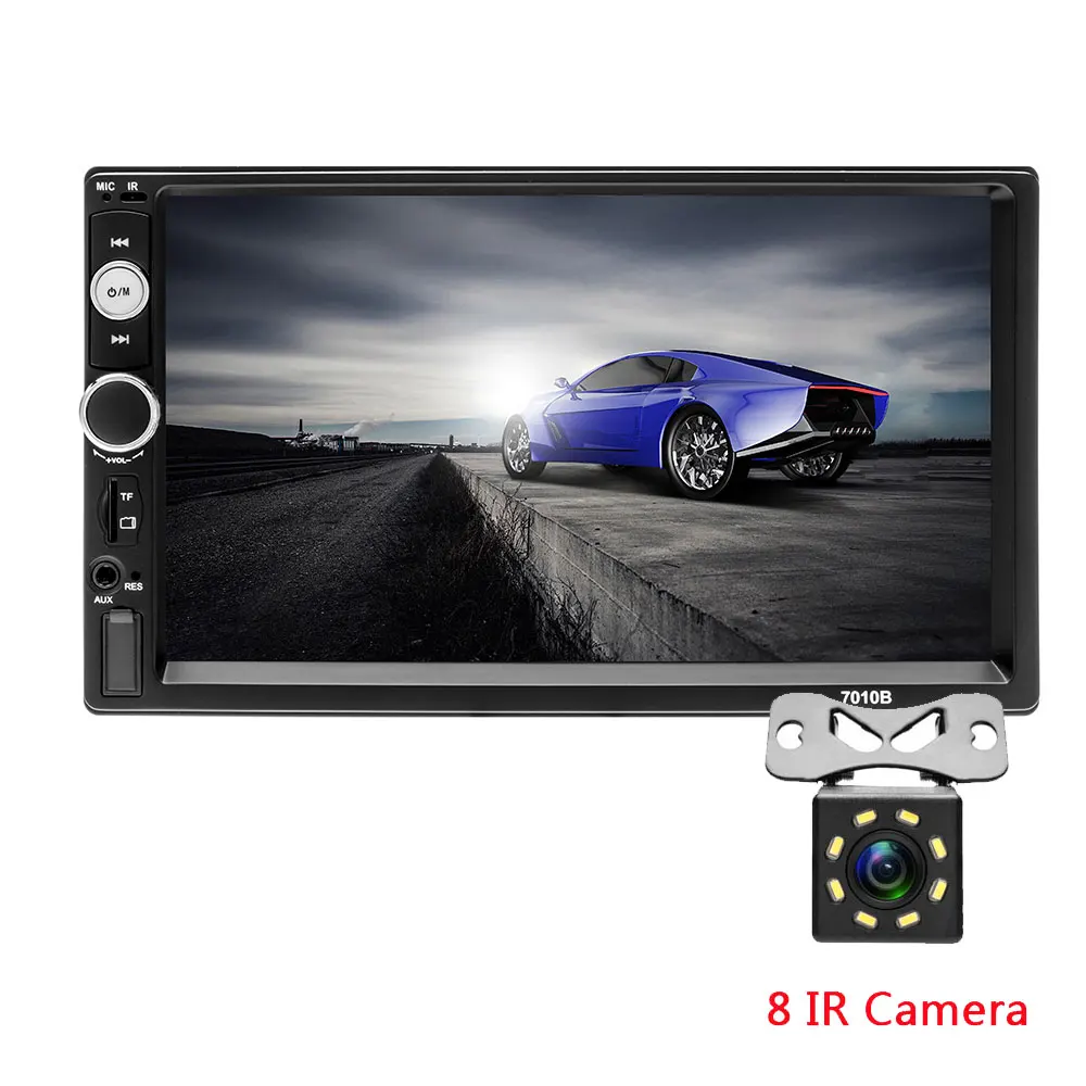 With 8 IR Camera LeeKooLuu 2 din автомагнитола " HD плеер MP5 сенсорный экран цифровой дисплей Bluetooth Мультимедиа 2din Авторадио Поддержка Зеркало Ссылка - Цвет: With 8 IR Camera