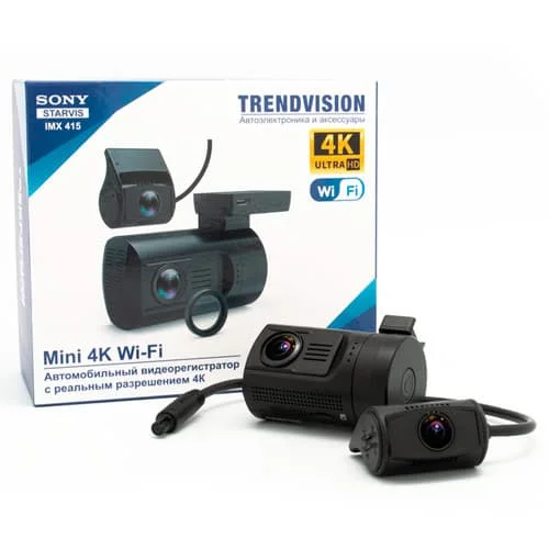 Видеорегистратор TrendVision Mini 4K Wi-Fi 2CH | Автомобили и мотоциклы