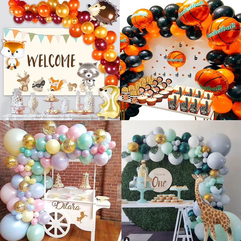 Многоцветные воздушные шары набор арок золотые вечерние детский душ товары на