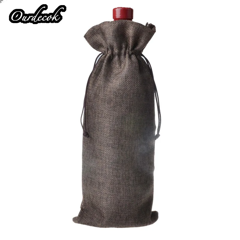 Винная бутылка из джута Bags 15cm x 35cm (6 &quotx 18 5&quot) Чехлы для бутылки шампанского