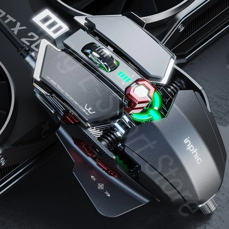 ergonomic gaming mouse computer mice gamer wired laptop usb cable optical adjustable tail mouse professional mouse gamer 7200dpi free global shipping