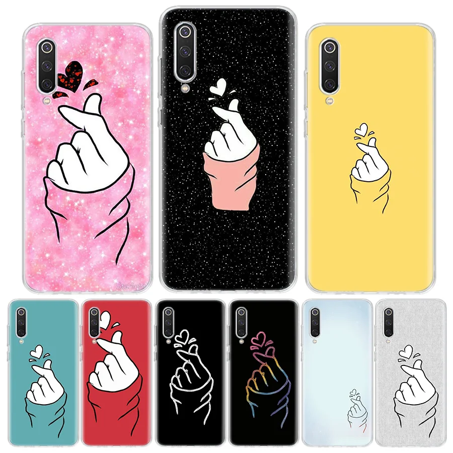 

Black White Love kpop Phone Case For Xiaomi M3 X3 5X 6X CC9 F1 F2 F3 Mi 8 9 9T 10T 11 Note 10 Pro A1 A2 A3 Cover Capa Shell