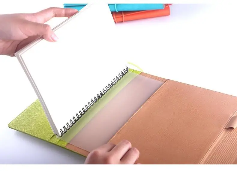 A5 спираль ежедневник в кожаном переплете Тетрадь деловой планировщик офис