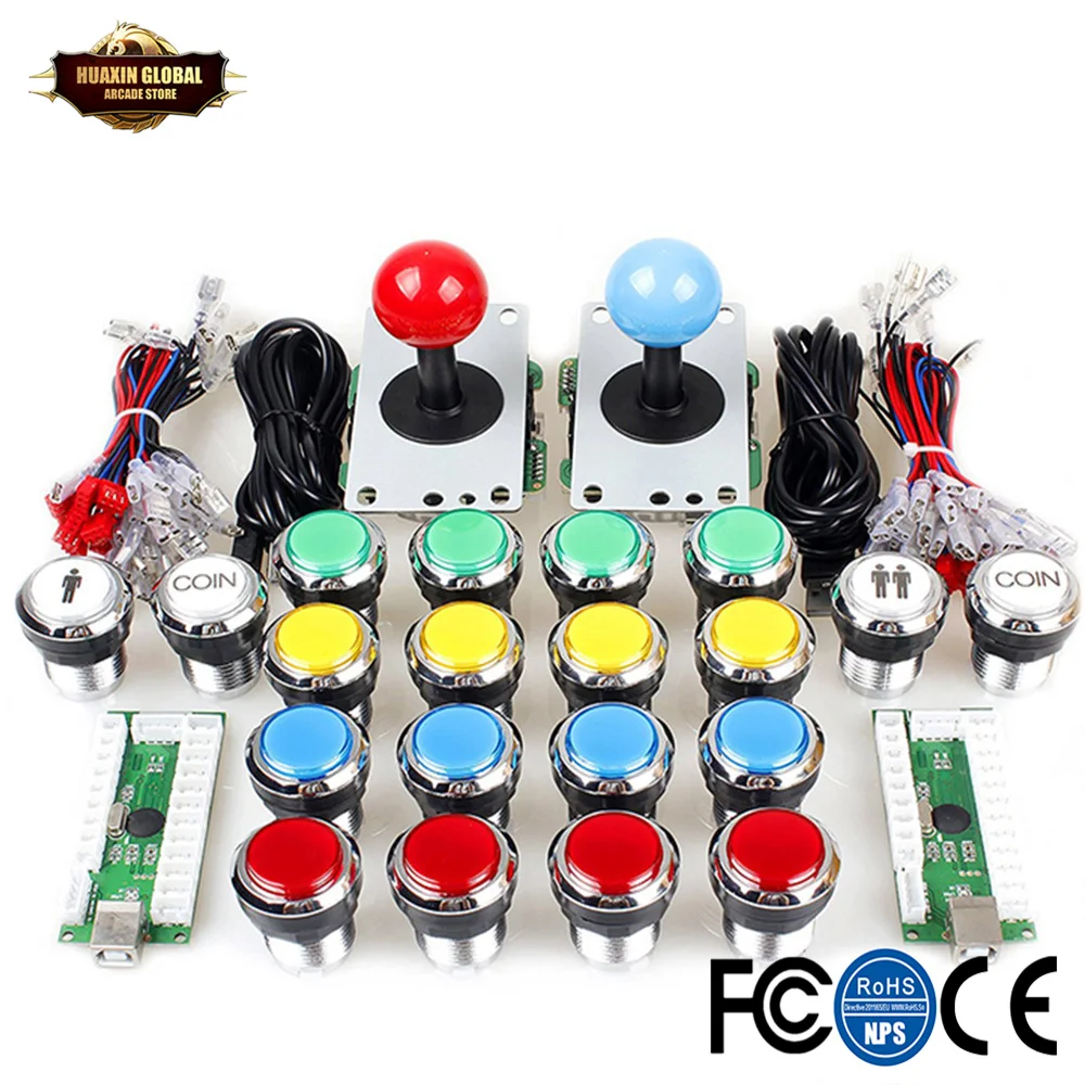 2 игрока аркадный конкурс DIY наборы USB энкодер для ПК высококачественный джойстик