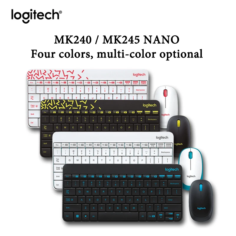 Беспроводная клавиатура Logitech MK245 комбинированная Офисная Клавиатура для ПК