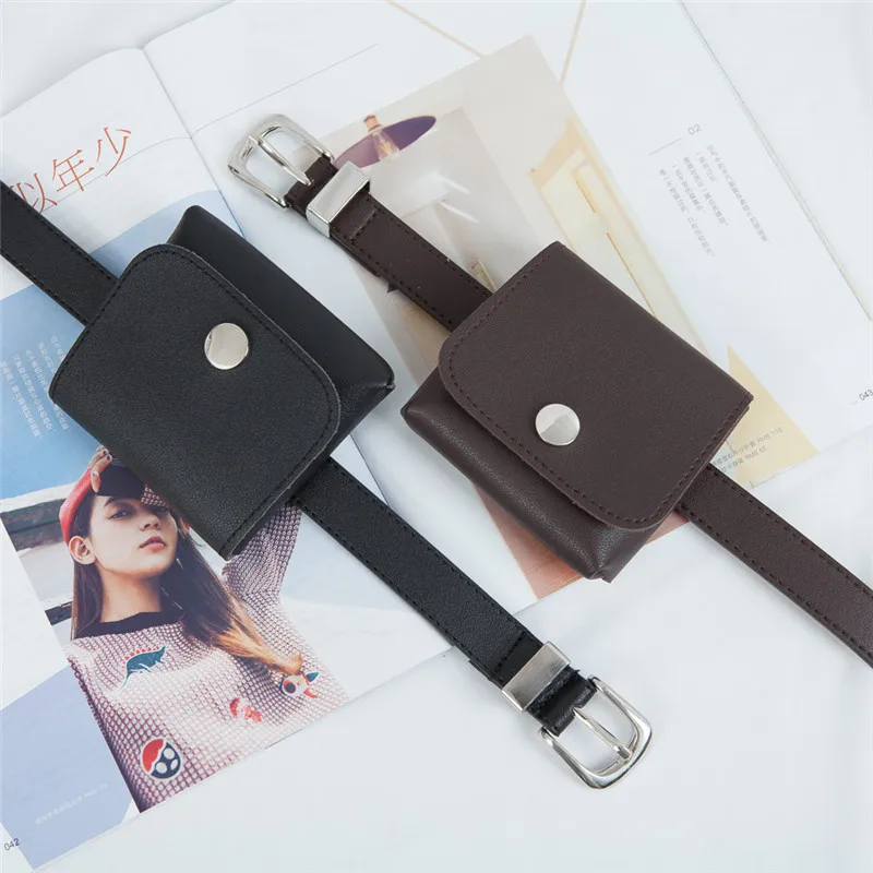 Модный уникальный женский ремень с сумкой CHCI в Корейском стиле крутой черный