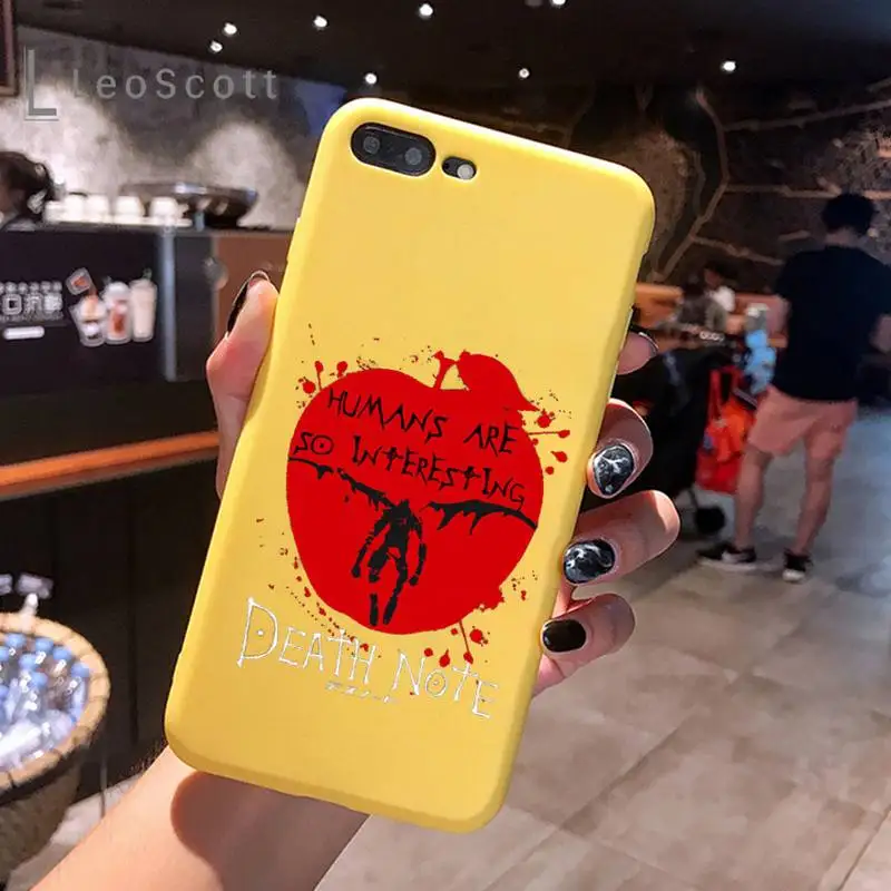 

Death Note Ryuk kira Soft Silicone Phone Case Candy Color for iPhone 11 12 mini pro XS MAX 8 7 6 6S Plus X 5S SE 2020 XR