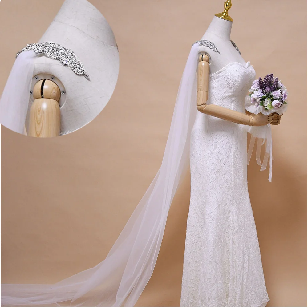 TOPQUEEN G19 Новое поступление Свадебная шаль для невесты женские мягкие свадебные