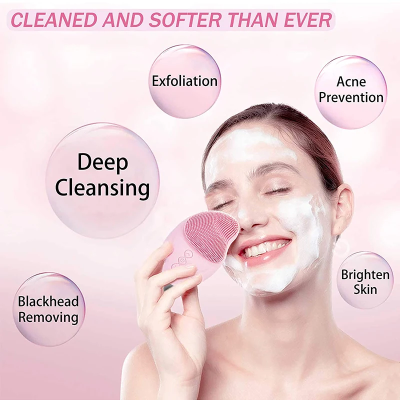 

Ультразвуковая Водонепроницаемая электрическая Очищающая щетка для лица, ультразвуковая Очищающая щетка для лица, ультразвуковое очищающ...