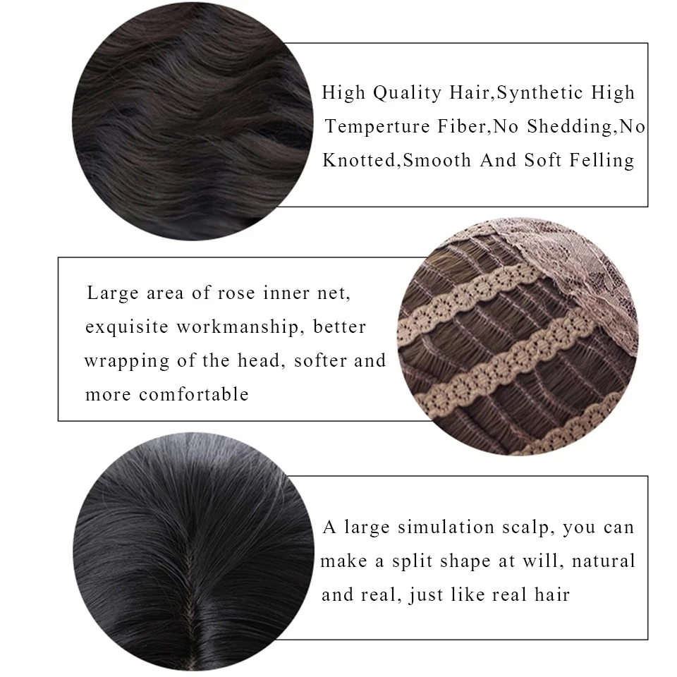 lupu sintético cosplay peruca preta com franja longo staight falso cabelo anime festa perucas cores loira fibra resistente ao calor