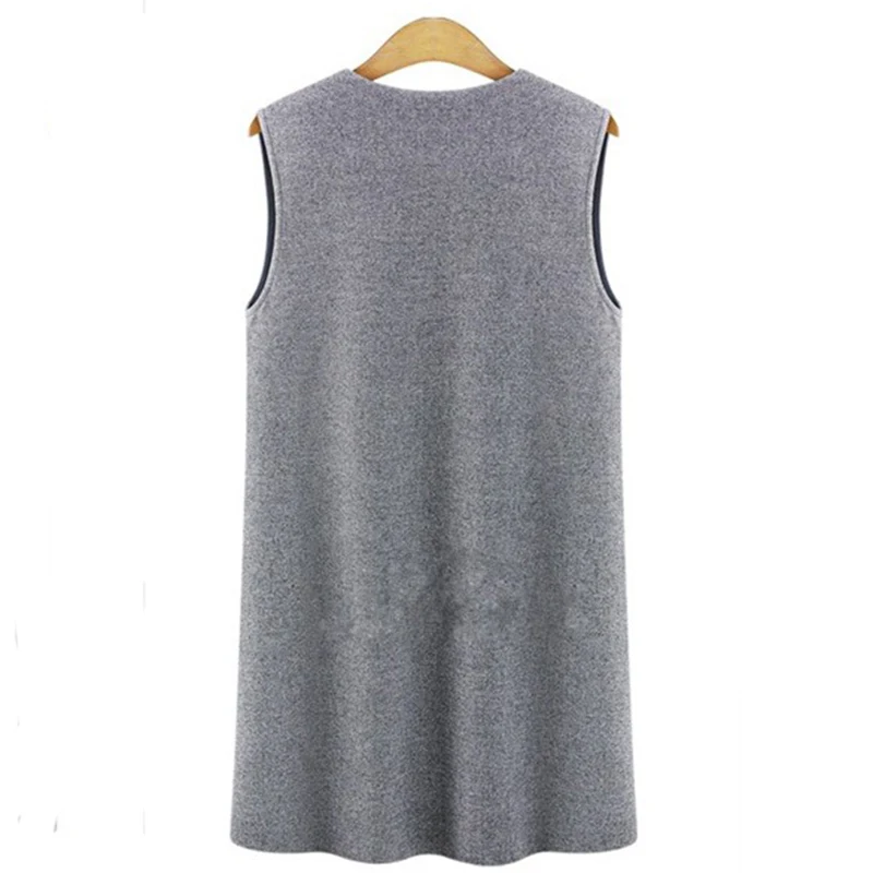 2018 весна осень женский жилет без рукавов куртка длинное пальто кардиган