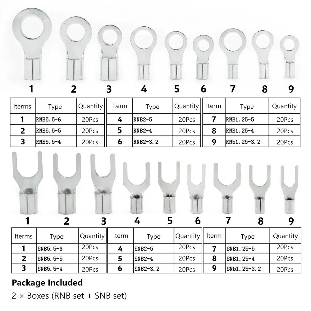 Оптовая продажа 180 шт./кор. голая SNB/RNB Furcate предварительно изолируя вилка кольцо