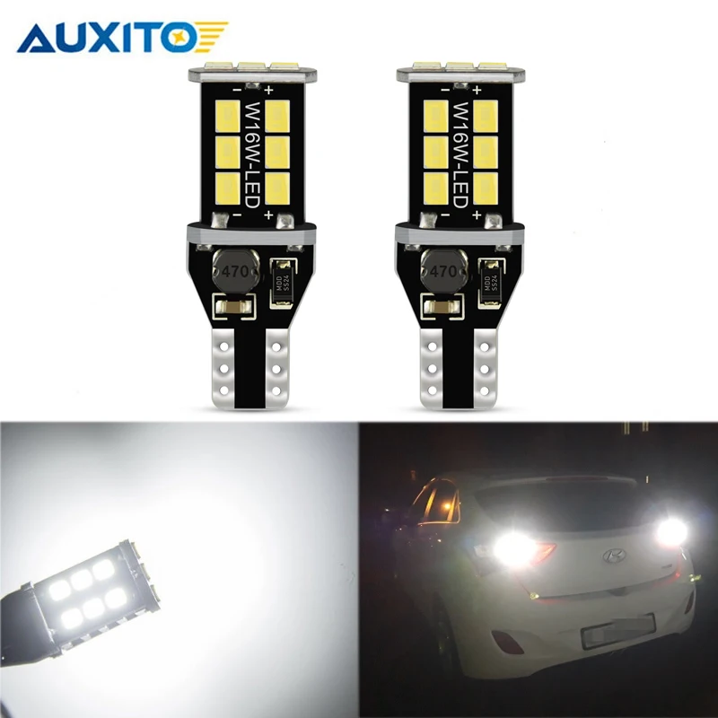 2x T15 светодиодный CANBUS W16W автомобильный резервный фонарь для hyundai Solaris Santa Fe ix35 ix20 i30 Getz без ошибок задний фонарь