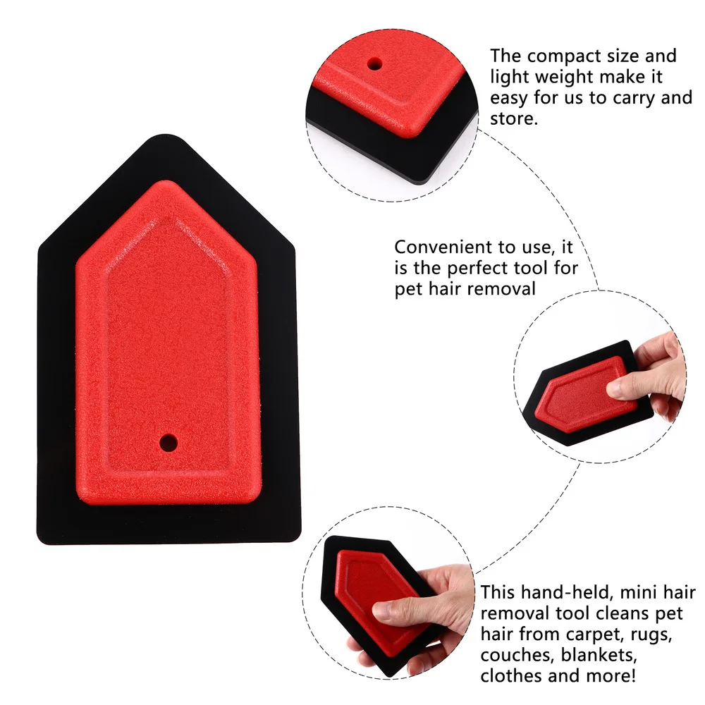

Pet Hair Remover Detailing Tool Carpet Hair Brush Dog Brush for Furniture (Red)