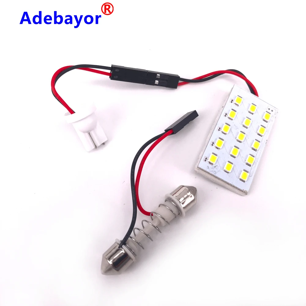 4 шт. SMD 2835 Светодиодный купольный панельный светильник для салона автомобиля