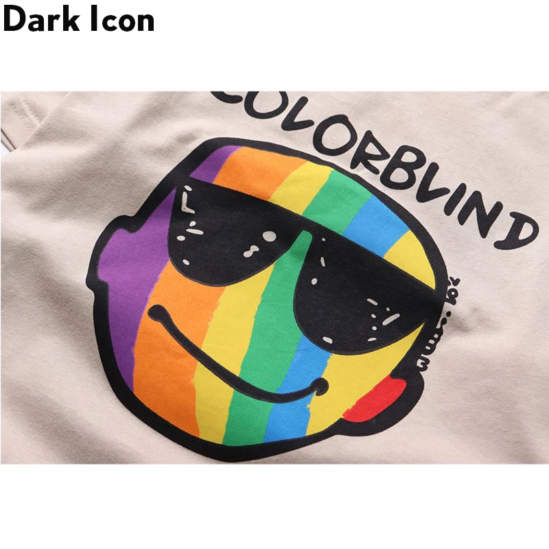 Уличная модная мужская футболка с принтом Dark Icon хипстерская круглым вырезом