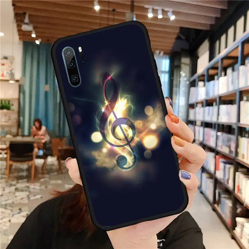 

Music notes beautiful design Phone Cases For Huawei honor Mate P 9 10 20 30 40 Pro 10i 7 8 a x Lite nova 5t Soft Cover Funda