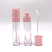 1030pcs 6 5ml cute elegant pink lipgloss tube with wand and rubber inserts setempty transparent lip gloss container