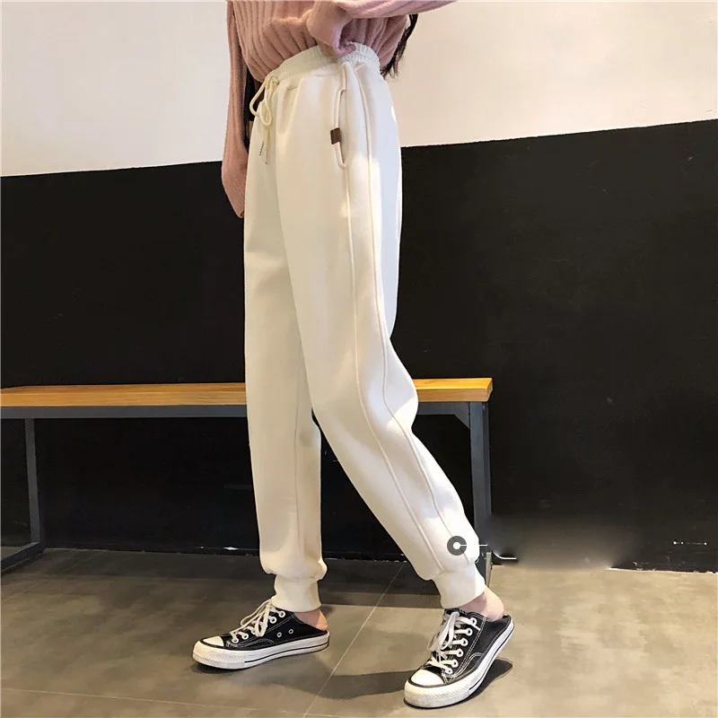 

Women Harajuku Joggers 2021 New High Waist Wide Leg SweatPants Streetwear Korean Style Trousers Spring And Autumn