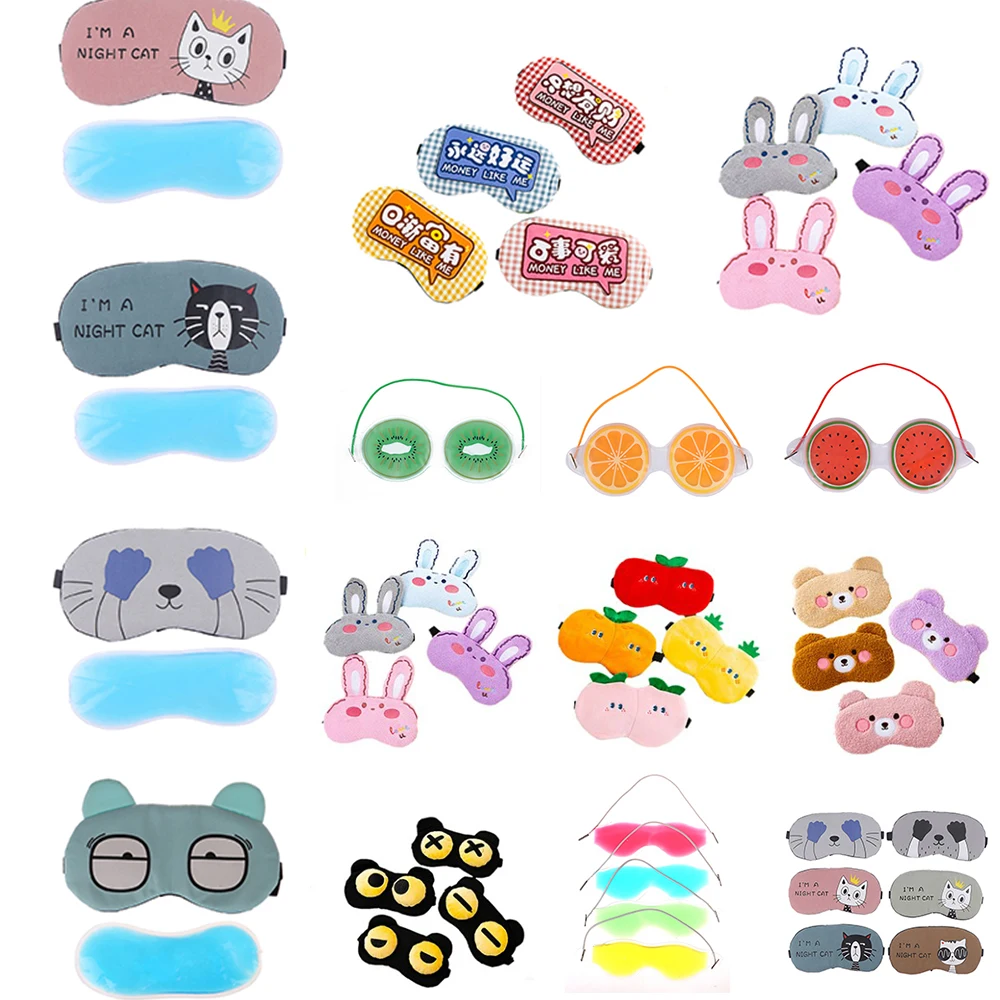

Fruit Ice Compress Eye Mask Relieve Fatigue Remove Black Eye Bags Cosmetic Ice Compress Eye Mask Gel Sleep Eye Protection Multi