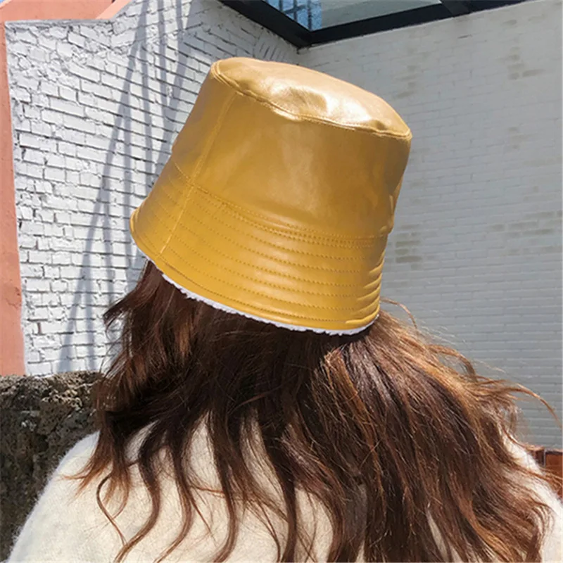 Осенне зимняя шляпа YOYOCORN женская кожаная Панама с куполом британская ретро плюс