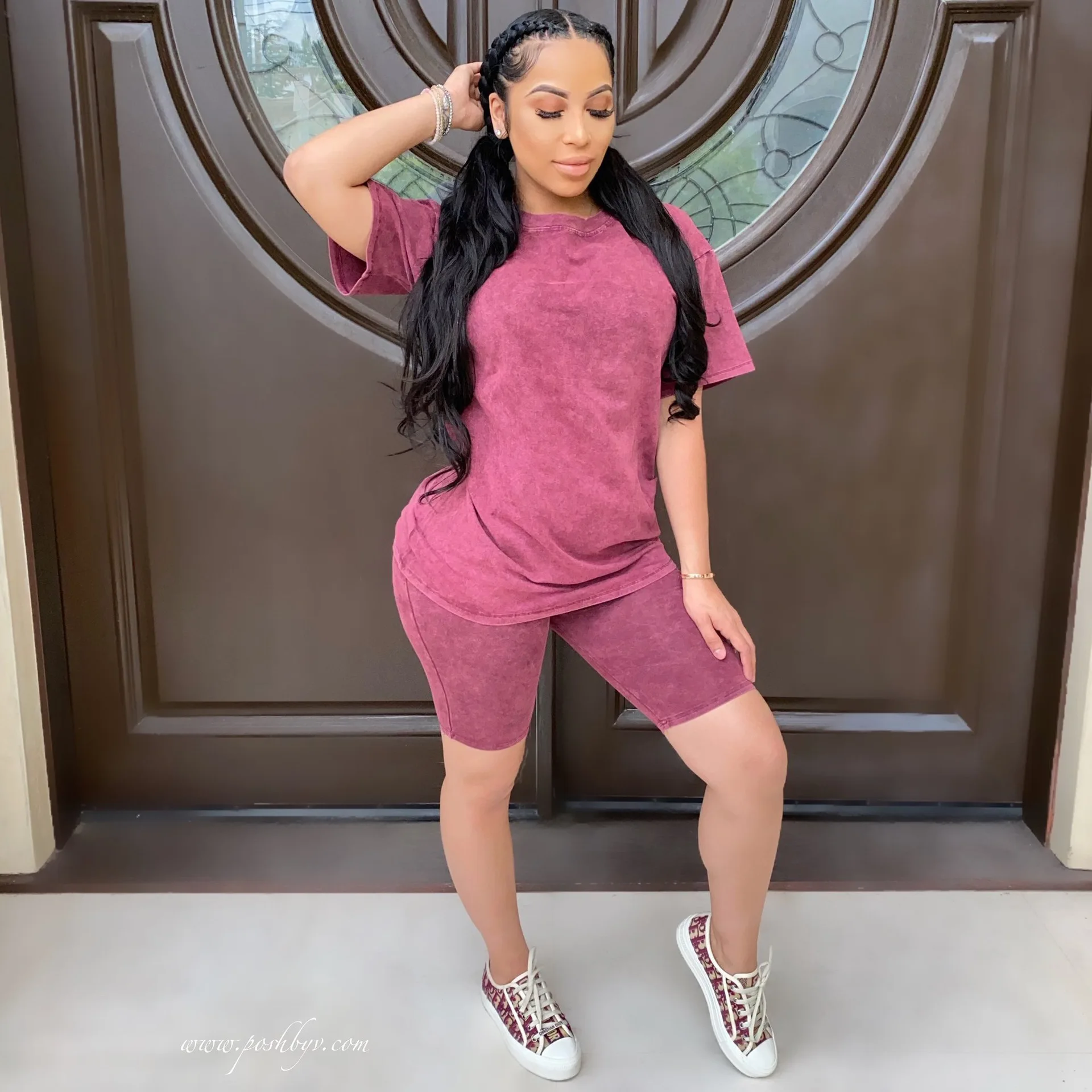 Повседневный женский комплект из двух предметов спортивный костюм с круглым