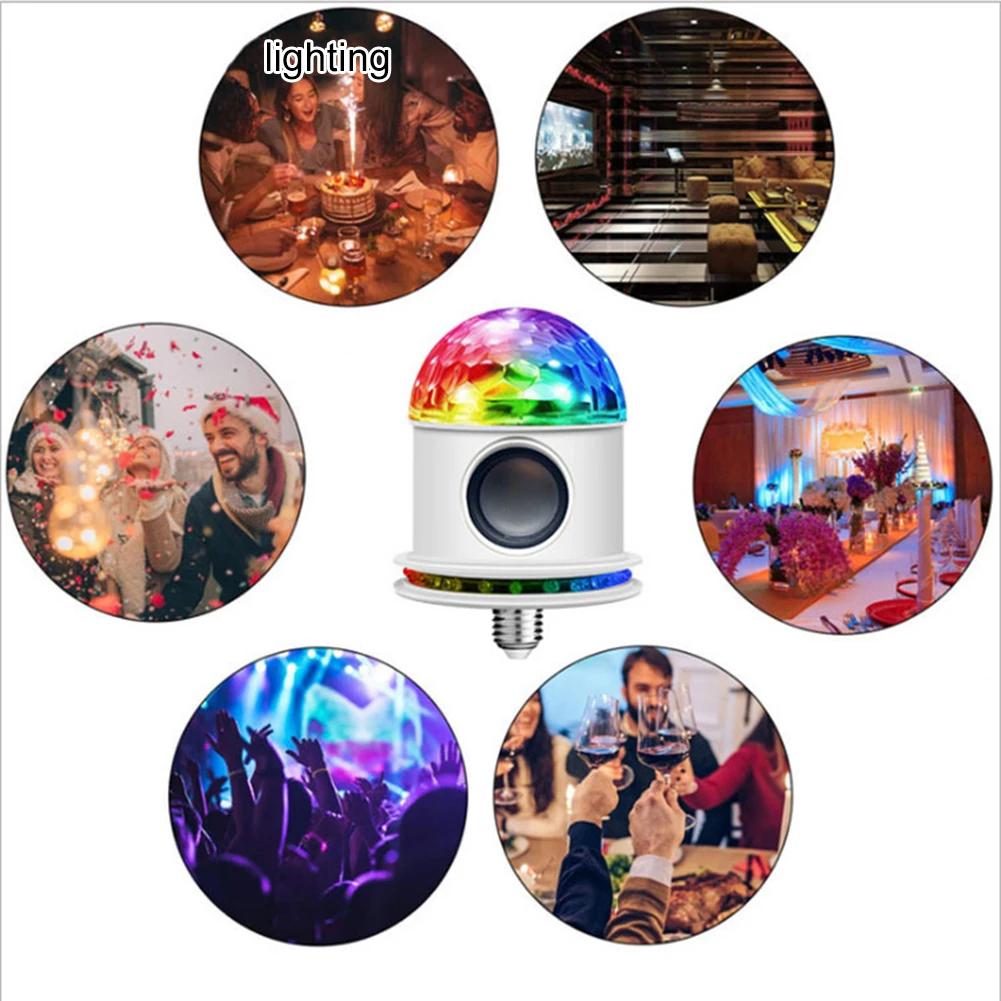 

LED RGB Bluetooth-compatible Mini Colorful Light Auto Rotating Lighting Atmosphere Projector Holiday Party Stage Effect Lamp