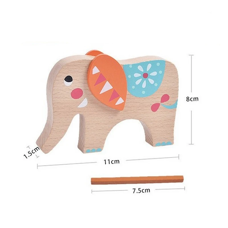 

Elephant/Camel Balance Wood Toys For Children Wooden Blocks Toy Game For Children Educational Toys