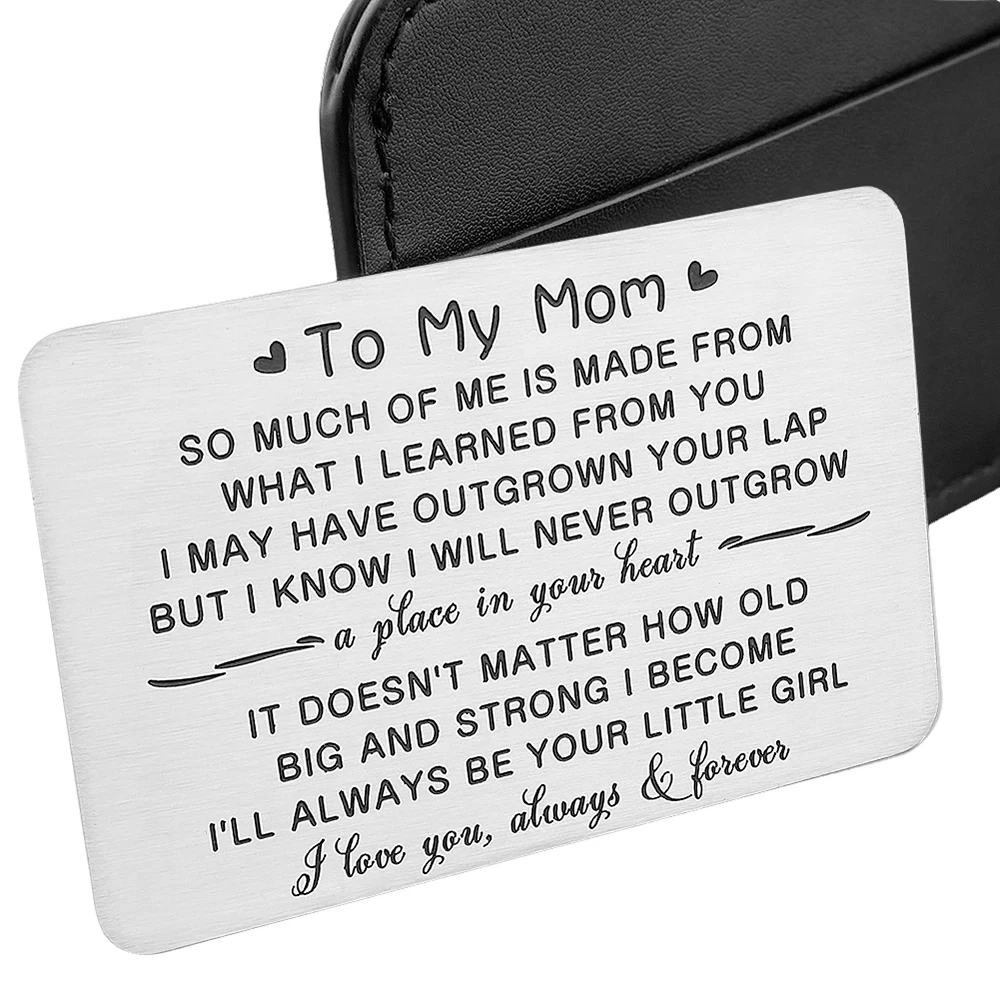 Wallet Insert Card Mother's Day Gifts I Love You Forever and Always Mom Gifts From Daughter Son To Mother Birthday Gifts images - 6