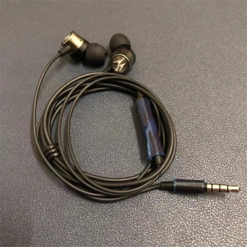 Original 3.5MM Ear Buds Wire Control Headphones With Mic Heavy Bass Metal Earphones For Motorola Moto One Hyper P30 E5 G50 G7 G8 |